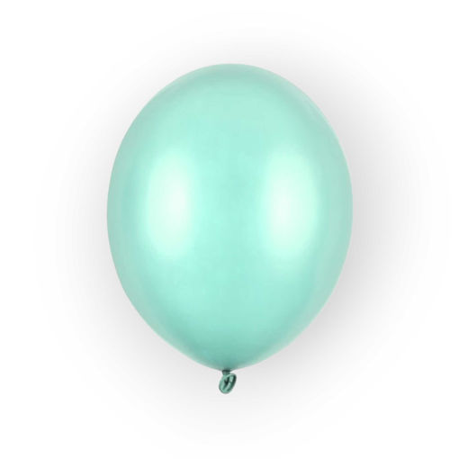 Picture of LATEX BALLOONS METALLIC MINT GREEN 12 INCH